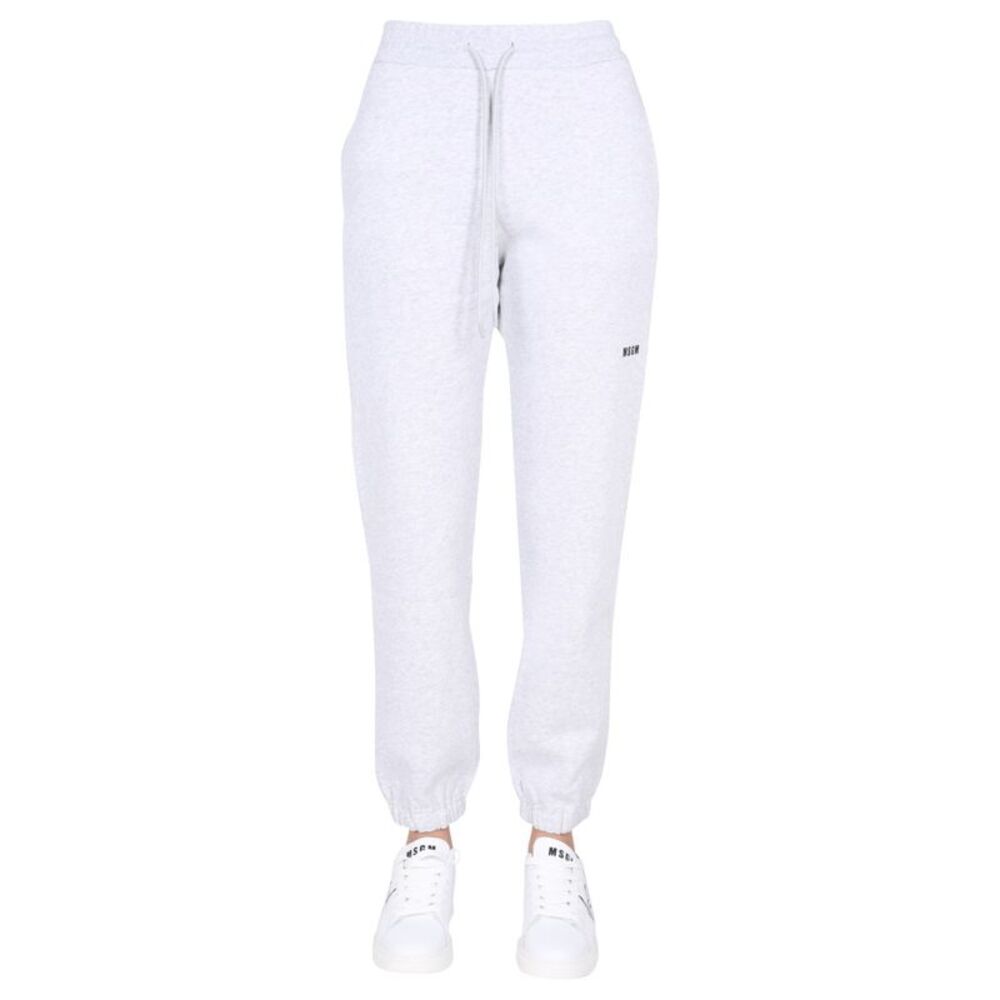 Msgm Women Jogging Pants With Logo Print